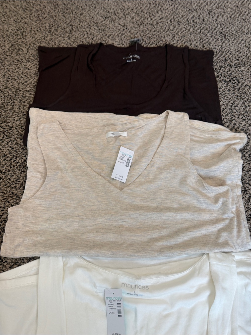 Classic double lined Tank Tops - Brown, Oatmeal, White - Picture 5 of 5